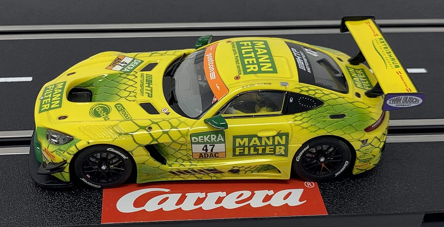 Amazon Com Carrera Mercedes Amg Gt3 Mann Filter Team Hip No 47 1 32 Scale Digital Slot Car Racing Vehicle For Carrera Digital Slot Car Race Tracks Toys Games