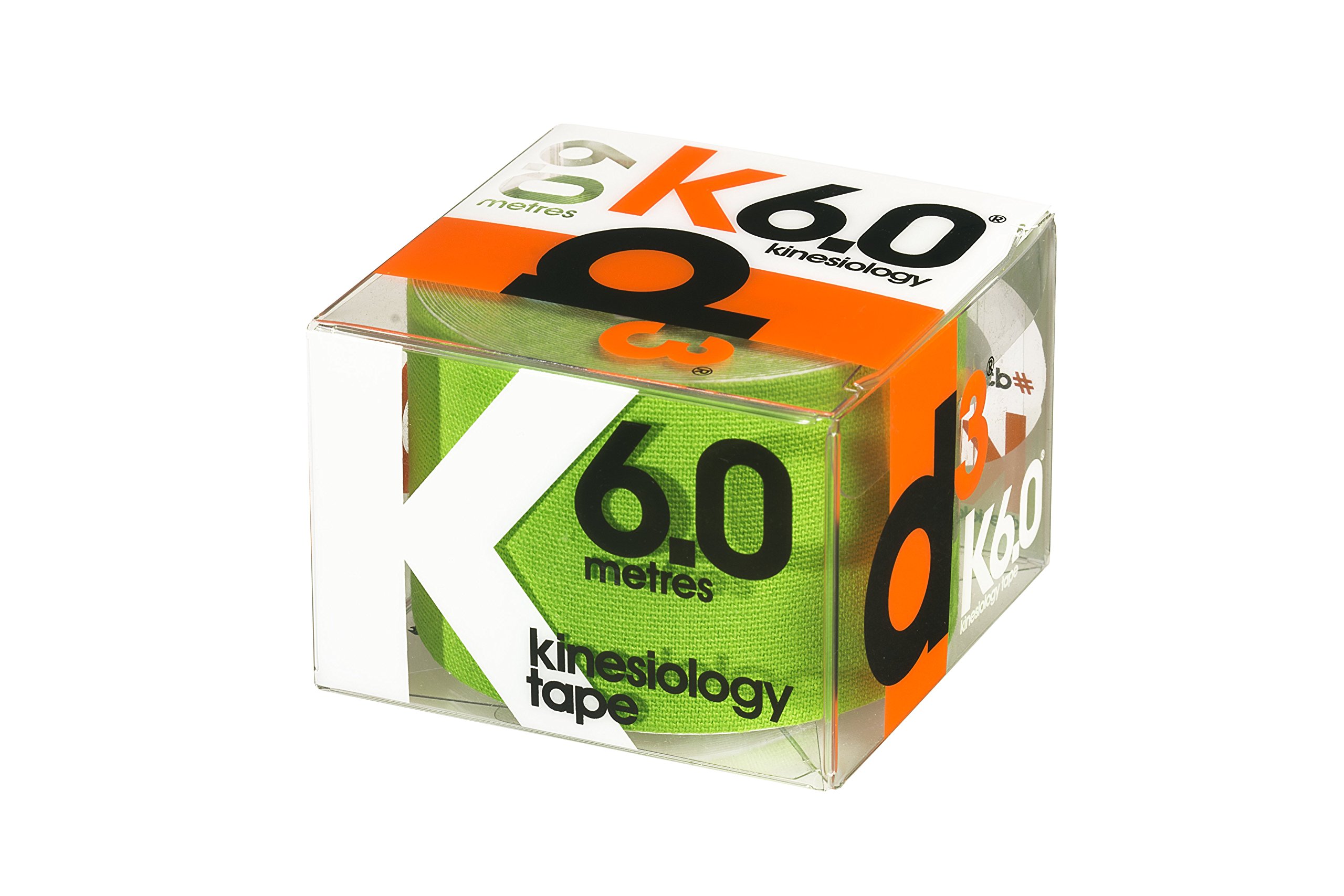 D3 K6.0 Kinesiology Tape Lime 50mm x 6m (1 Roll) Latex-Free Hypoallergenic Ankle, Knee, Shoulder, Elbow Kinetic Physio Sports Medical Muscle Injury Strapping Support