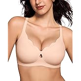 ProKloud Wireless Bras for Women Wave Push Up No Underwire Bralettes Seamless Full Coverage Support Lift Everyday Bra