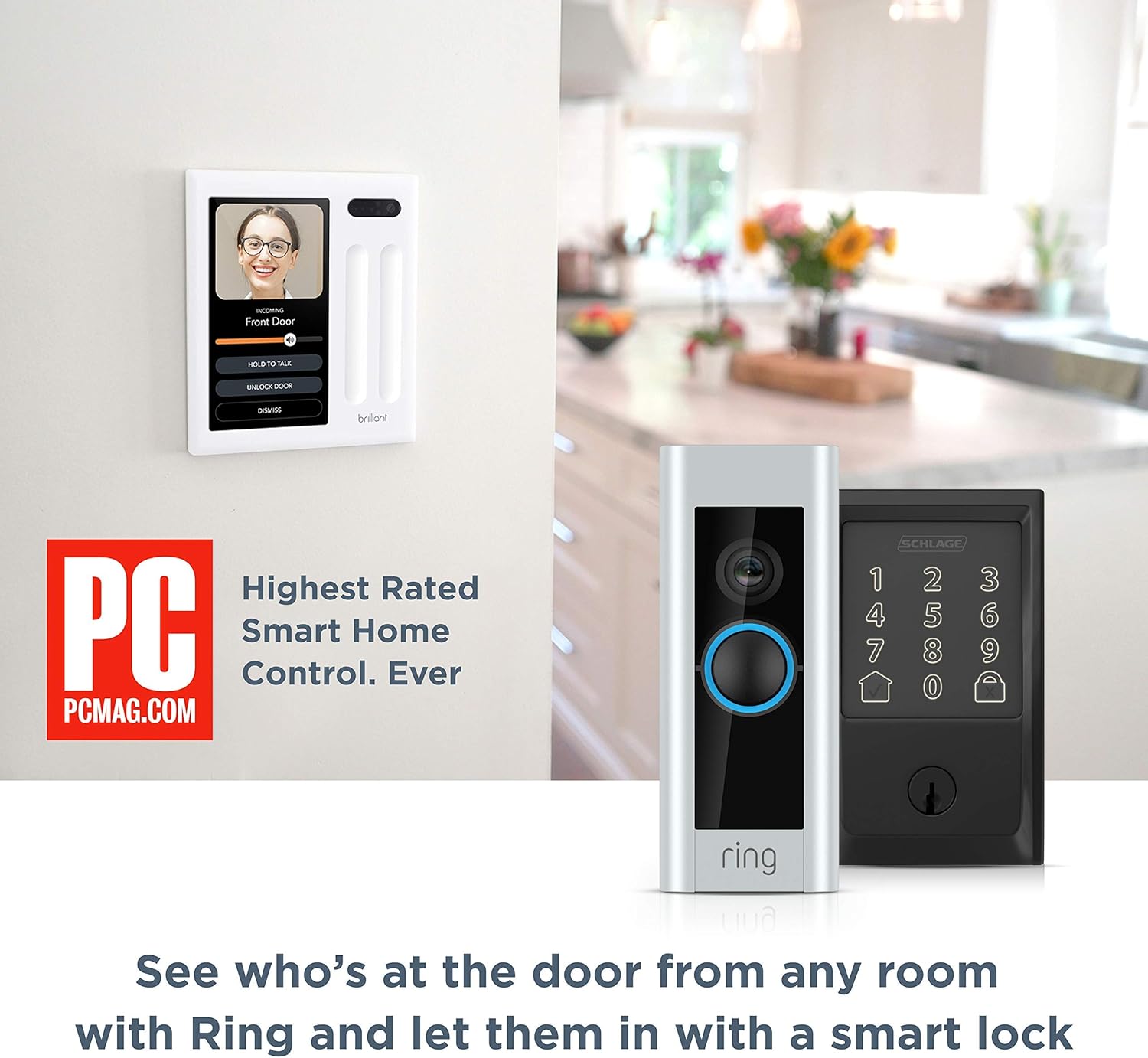 Brilliant Smart Home Control (1-Switch Panel) — Alexa Built-In & Compatible with Ring, Sonos, Hue, Kasa/TP-Link, Wemo, SmartThings, Apple HomeKit — In-Wall Touchscreen Control for Lights, Music & More: Industrial & Scientific