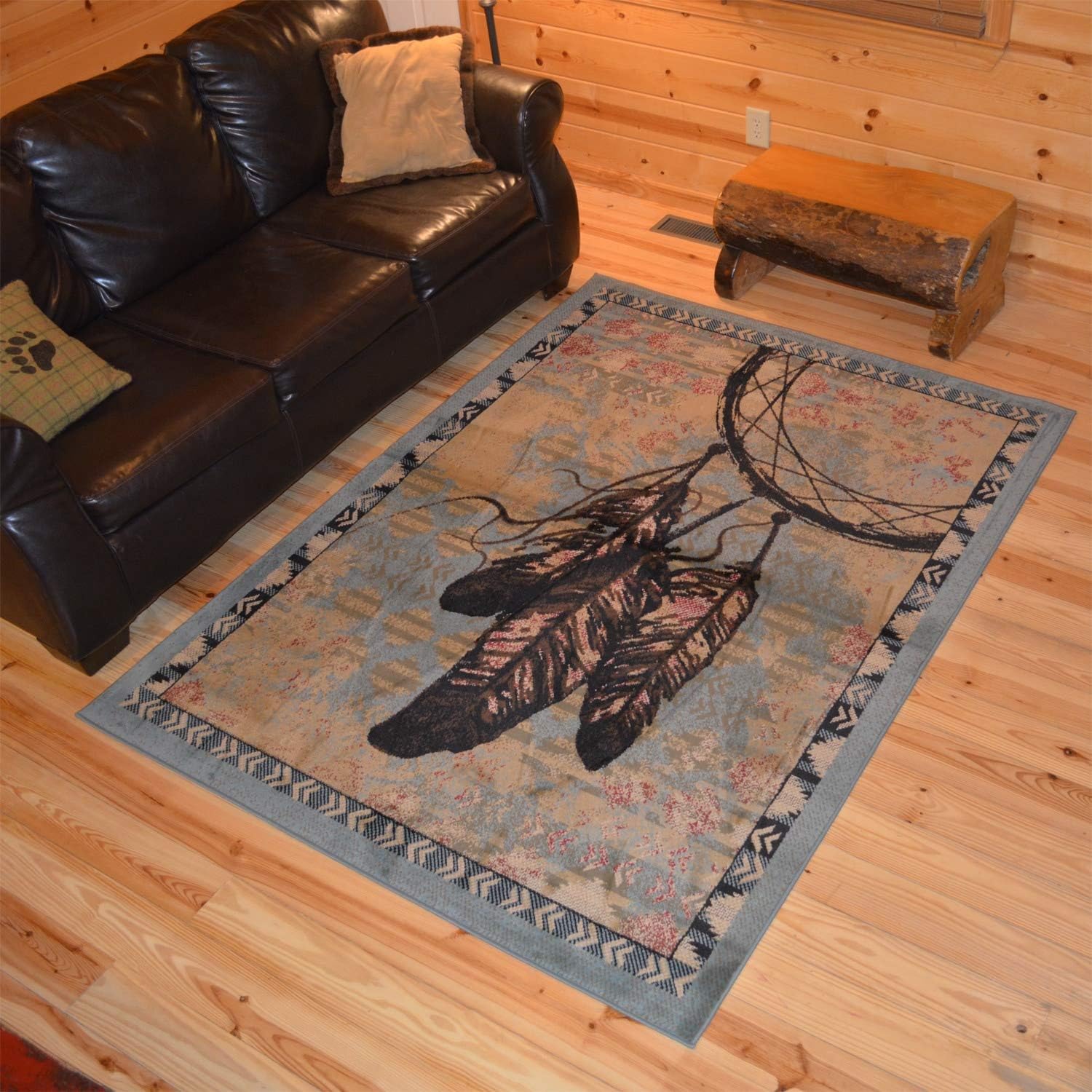 Amazon Com Rug Empire Rustic Lodge Dream Catcher Indian Cabin