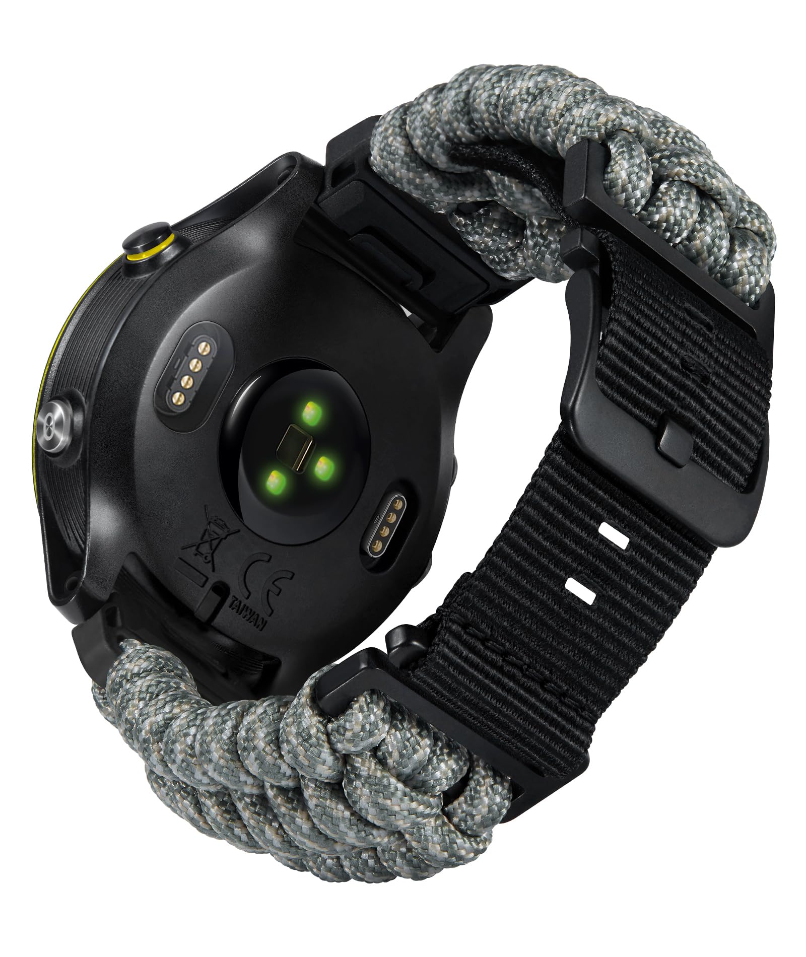 BINLUN Compatible With Garmin Watch Strap 20mm 22mm 26mm, Heavy-Duty Braided 550 Paracord Nylon Sport Replacement Bands Design for Quickfit Fenix/Fit for Forerunner/for Instinct/for Quatix/for MARQ
