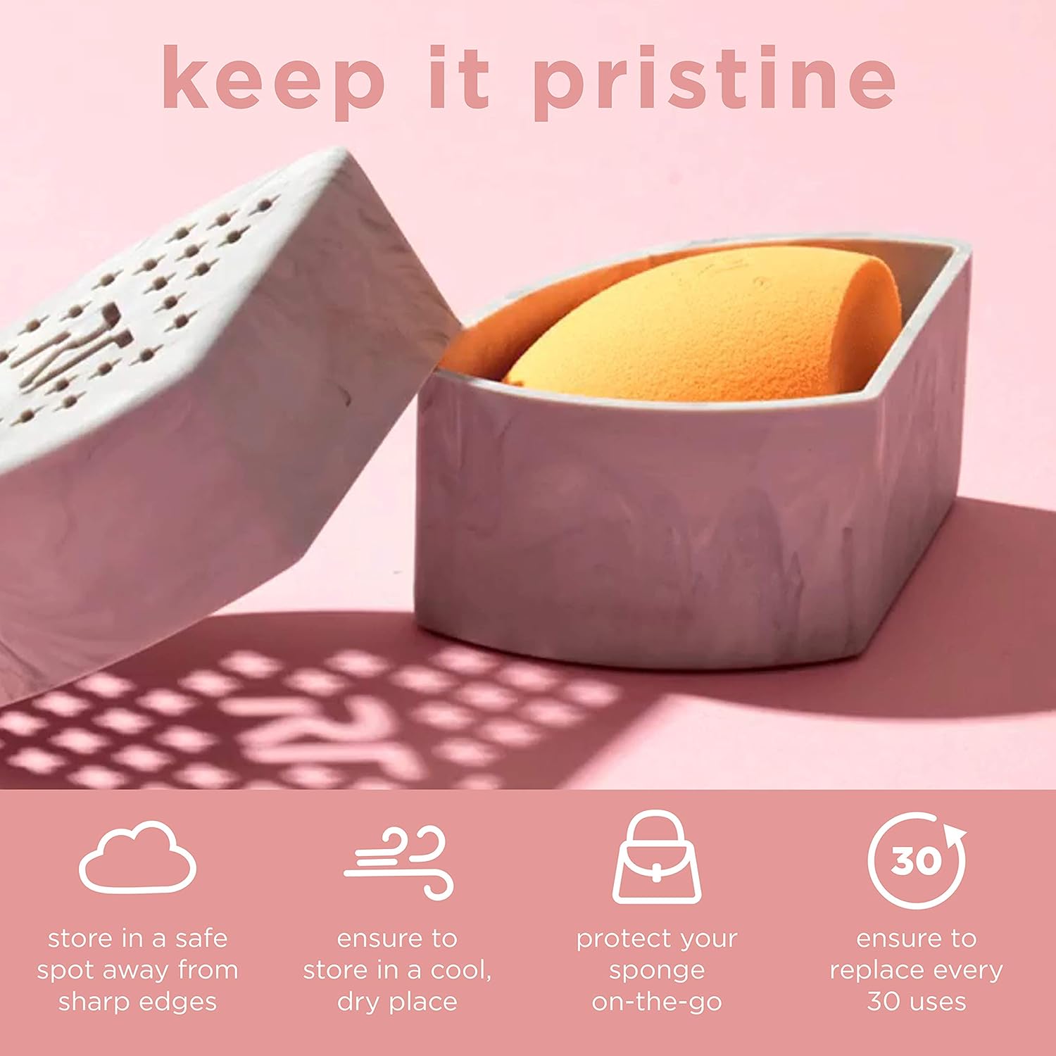 Real Techniques Miracle Complexion Beauty Sponge Makeup Blender, Set of 4: Beauty