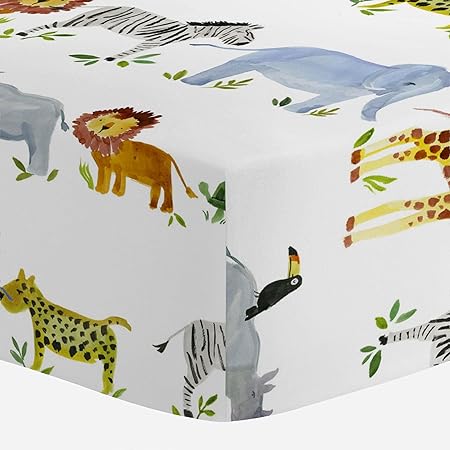 zoo animal crib sheets