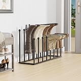 pickpiff Free Standing Shoe Rack Black Metal 8 Pairs Boots Organizer view 7