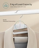 SONGMICS Set of 20 Plastic Hangers U-Shaped Opening 0.5 cm Thick 41.5 cm view 5