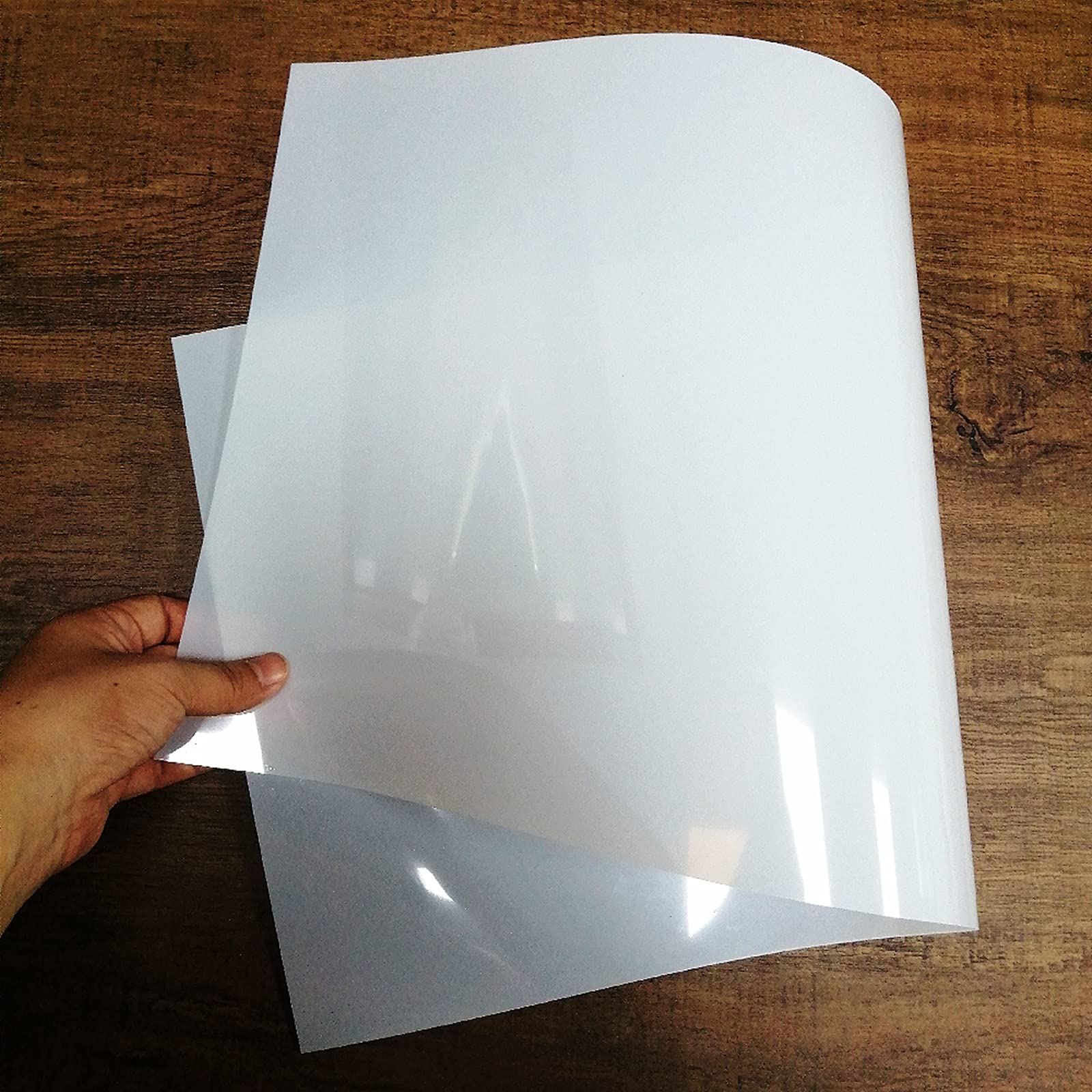 BANLTRE 12 x 24 inch Flat Packaging 10 Sheets 7.5 mil Mylar Sheet Milky Translucent PET Blank Stencil Making Sheet for Cutting, Cut Tool Template Material (Flat Packaging)