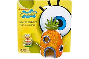 Penn-Plax Spongebob and Pineapple House Aquarium Ornament | 2 Piece Set | Great for Fresh or alt Water Tanks