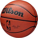 Wilson NBA Authentic Series Size 7 Basketball Mixed Leather Indoor Outdoor Brown view 3