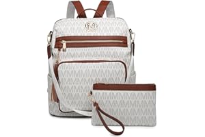 MKP COLLECTION Women Fashion Backpack Purse Convertible Large Rucksack Versatile Travel Shoulder Bags Handbag Set with Tassel