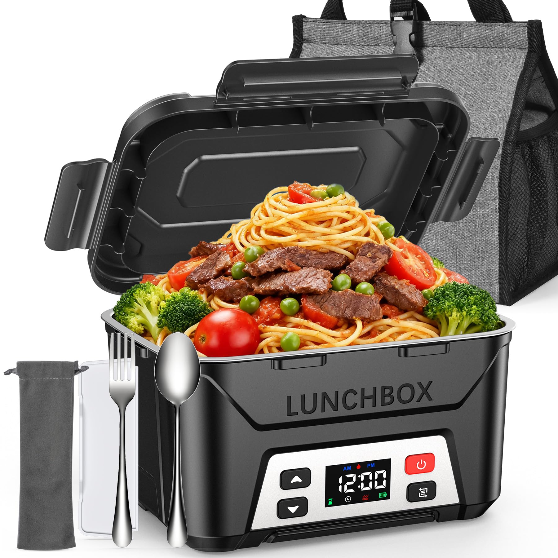 Photo 1 of *********** Parts Only*********EAST OAK Cordless Electric Lunch Box for Adults,5.5 Cups Rechargeable Self Heating Lunch Box-Automatic Heating,Food Warmer with Memory Function & Automatic Keep Warm,Perfect for Work and Trip(Black)