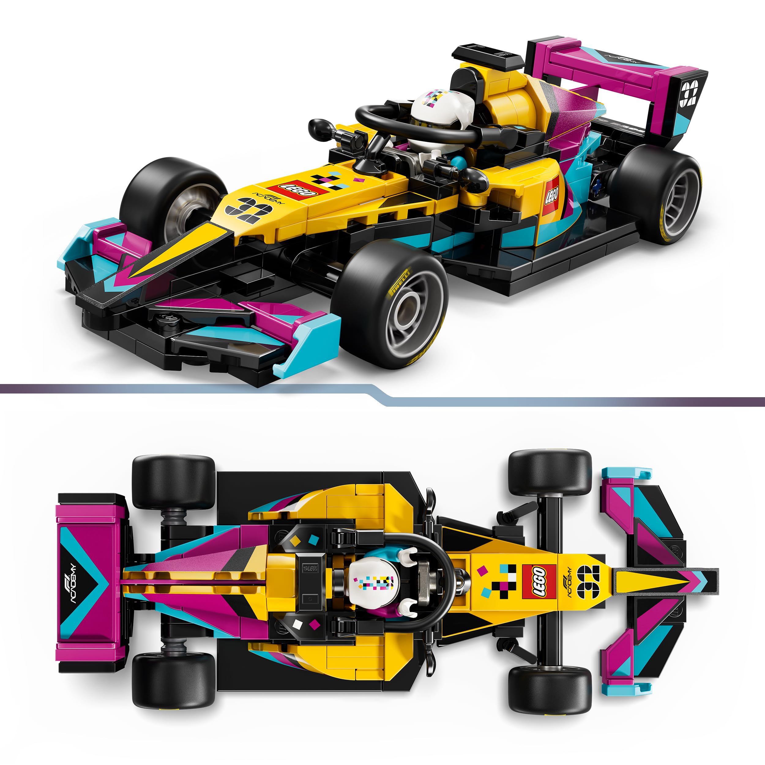 LEGO Speed Champions F1 ACADEMY Rennwagen - Spielzeug Modellauto - Mit Formel 1 Rennfahrerin Minifigur - Geschenk für Mädchen, Jungen & Erwachsene Fans ab 10 Jahren - 77258 3