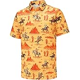 Men's Golf Polo Shirts Funny Golf Shirts for Men Performance Moisture Wicking Quick Dry Athletic Short Sleeve Shirts