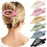 Flat Hair Clips for Women - 6 PCS French Flat Claw Clips Medium Hair Clips for Girls Large Hair Claw Clips for Thick or Thin Hair Strong Hold No Slip Hair Accessories for women (Light Colorful)