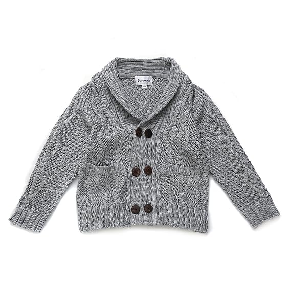 grey baby cardigan boy