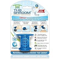 TubShroom TSBLU454 The Revolutionary Tub Drain Protector Hair Catcher/Strainer/Snare, Blue