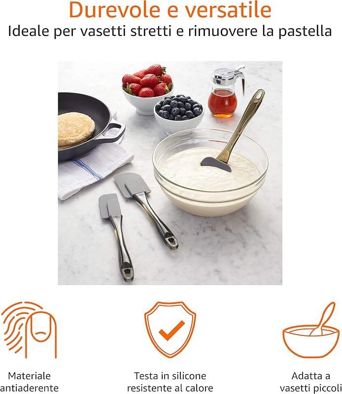 Rettangolare Spatole in silicone, set da 3 pezzi, Grigio — foto 2 di 8