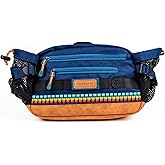 Wilderdog Mega Hip Pack with 3-Liter Capacity, Two Mesh Water Bottle Pockets, Interior Key Loops, Adjustable Straps, and Poop Bag Dispenser (Pacific Blue)