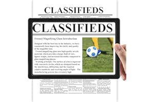 NZQXJXZ 5X Magnifying Glass for Reading, 7x5 inches Large and Lightweight Magnifier Full Book Page Viewing Area Perfect Handheld Magnifier Sheet for Reading Small Prints and Low Vision Person 1 Pack