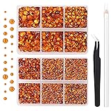 AUREHEN 10000PCs 2-6MM Orange Resin Flat Back