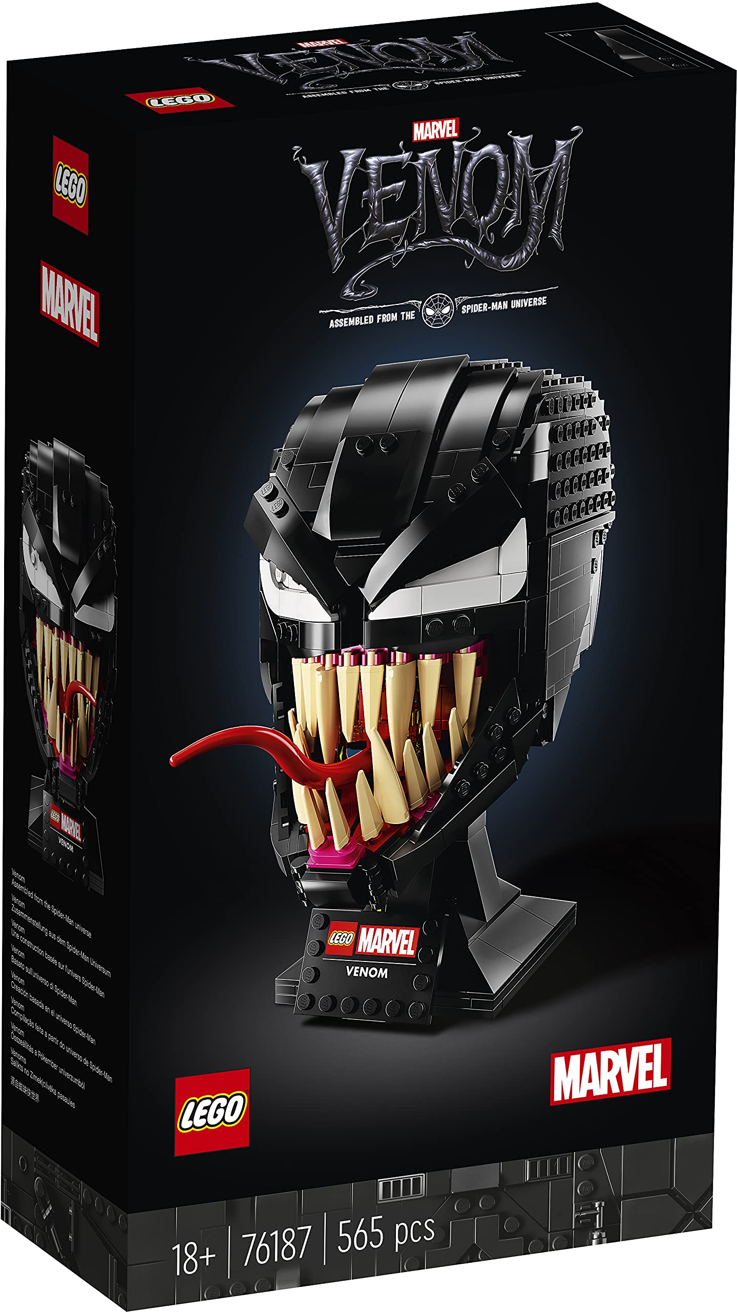LEGO 76187 Marvel Spider-Man Venom Mask Set, Collectible Model Kit for Adults to Build, Home Décor Creative Activity, Avengers Gift Idea for Men, Women, Husband, Wife, Him or Her