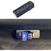 Glove Box USB Hub for Tesla Model 3 Highland 24-26,Model Y Juniper 25-26 | For Model YL,Cybertruck 4-in-1 Multi-ports Glovebox USB Hub Docking Station for Dashcam Flash Drive Data Transfer Game Music