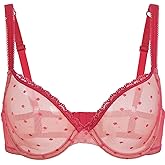 Vogue's Secret Women's Sexy Sheer Mesh See Through Bra Non Padded Unlined Lace Bralette Underwire Bras
