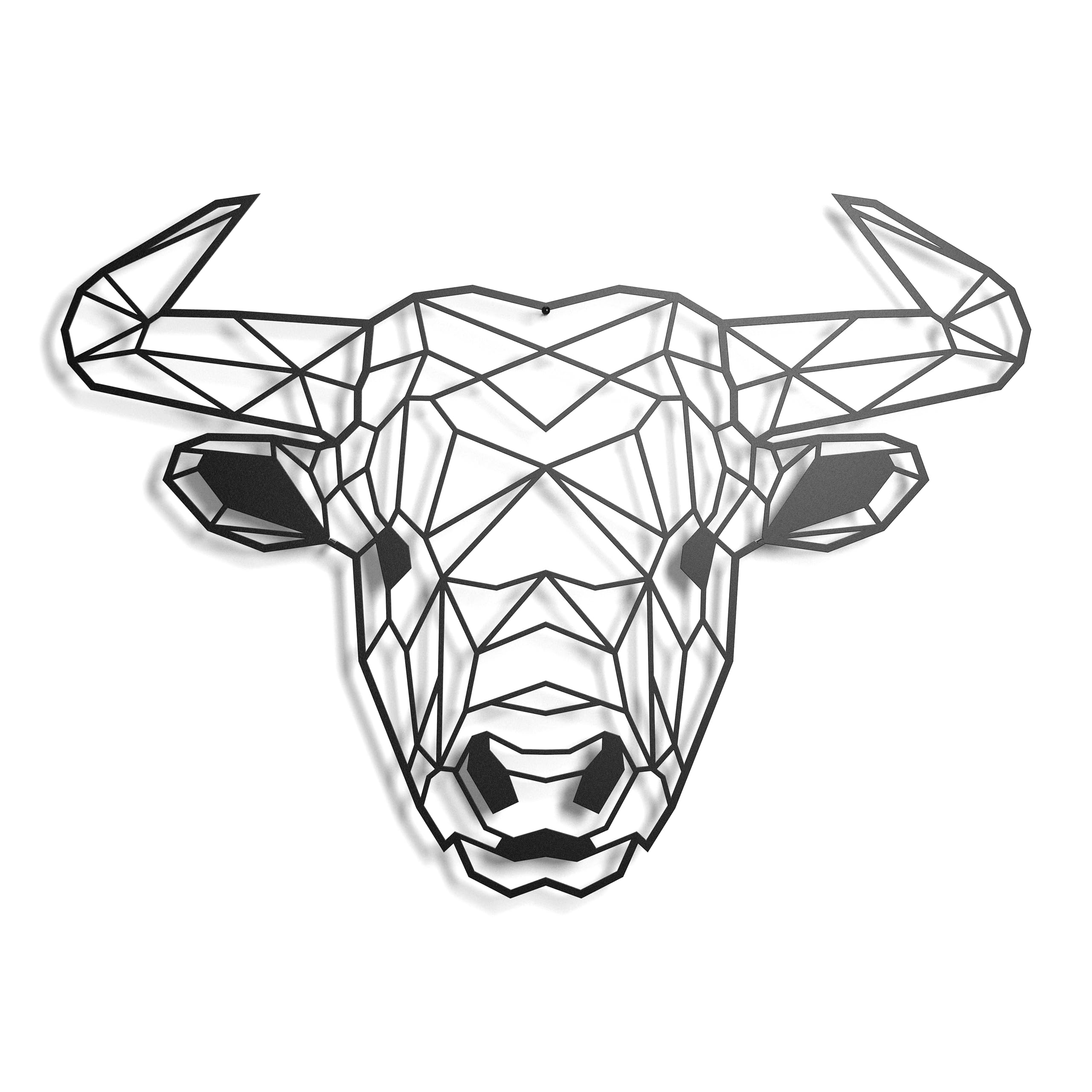 Metal Wall Sculpture Floating Wall Sculpture with Shadow Made of Steel 43 x 31 cm Taurus — image 1