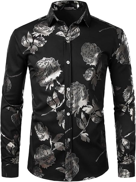 camisas estampadas de flores para hombres