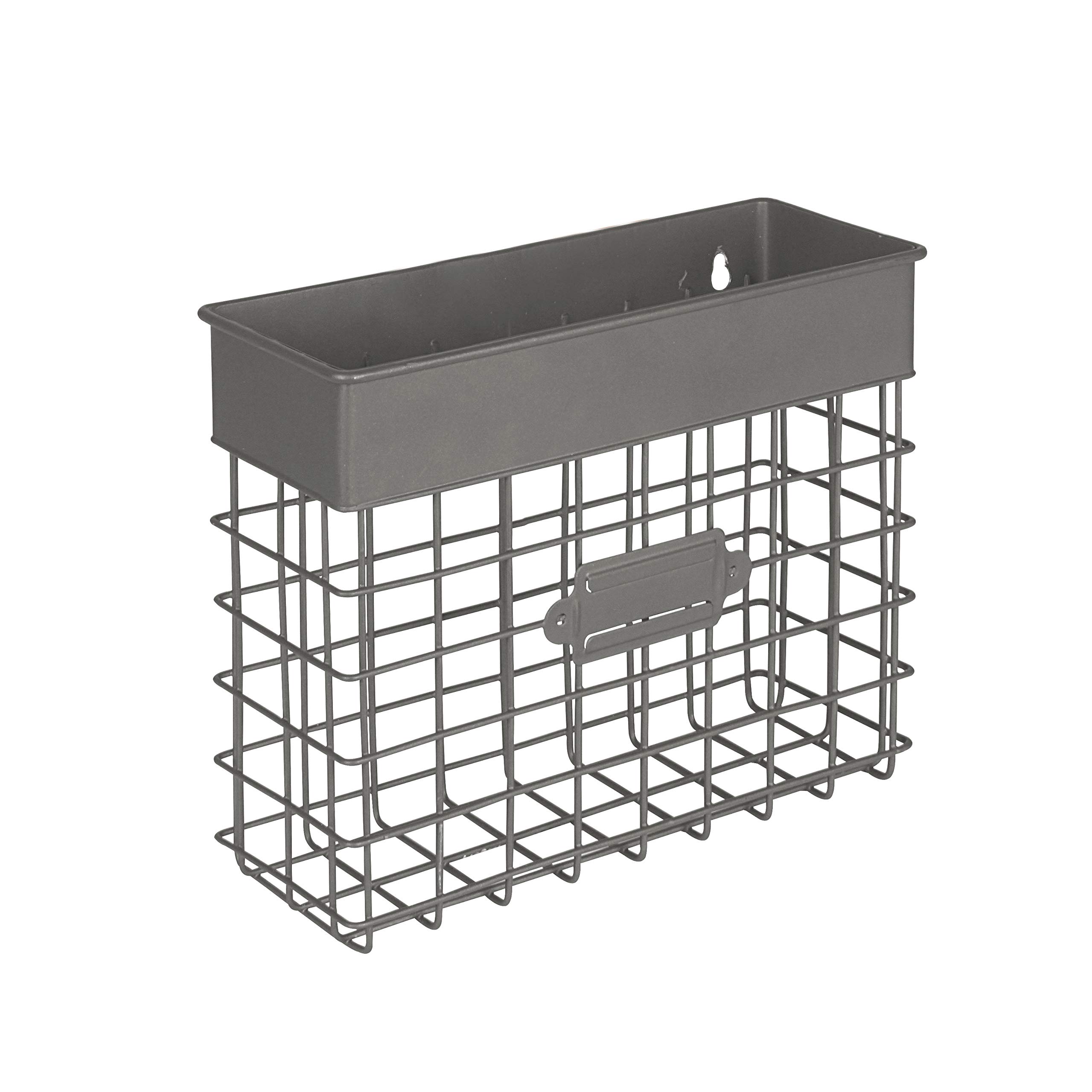 Spectrum Holder for Envelopes, Letters, Bills, Magazines, Catalogs, Files, Notebooks & More, Industrial Gray