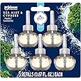 Glade PlugIns Refills Air Freshener, Sea Mist & Cypress, Scented and Essential Oils for Home and Bathroom, 0.67 Fl Oz, 5 Count