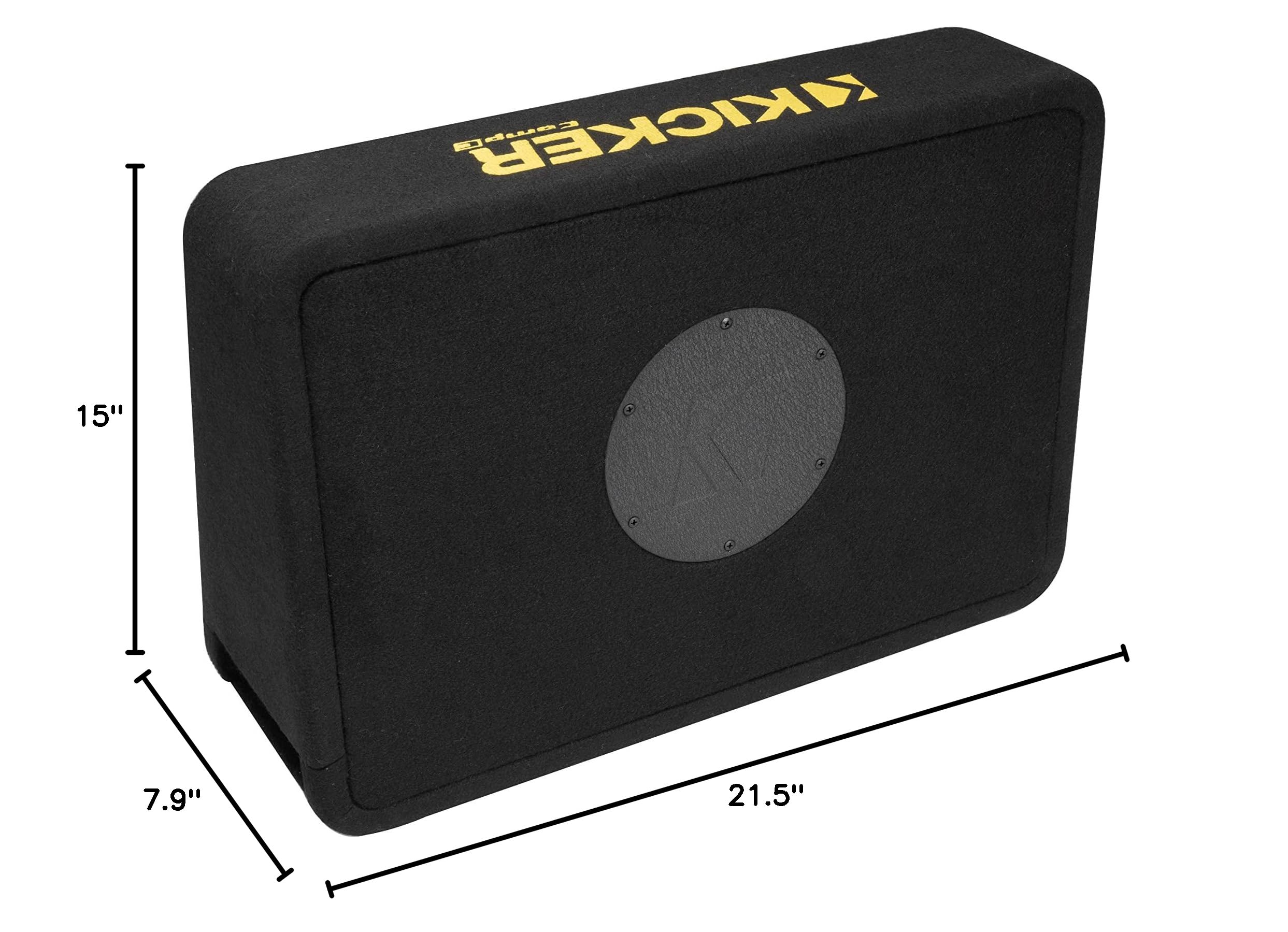 KICKER 50TCWC102 CompC 10-inch Subwoofer in Thin Profile Enclosure, 2-Ohm