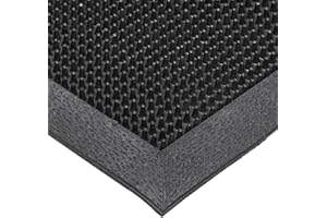 NoTrax T28 Finger Scrape® Flexible Rubber Scraper Mat, 24" X 32" Black
