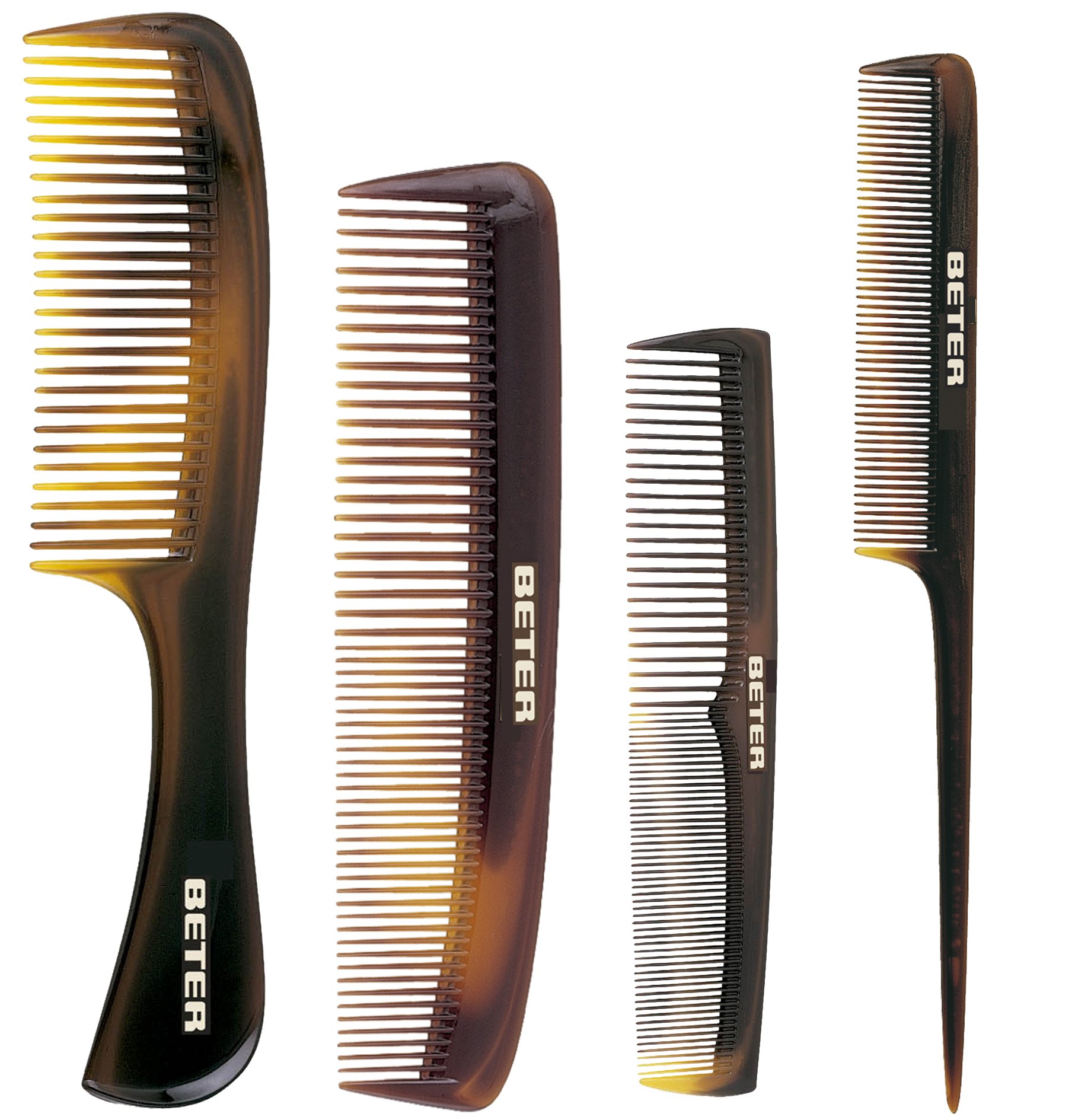 Beter 12998 - Pack of 4 Comb whisks, Brown. — image 1