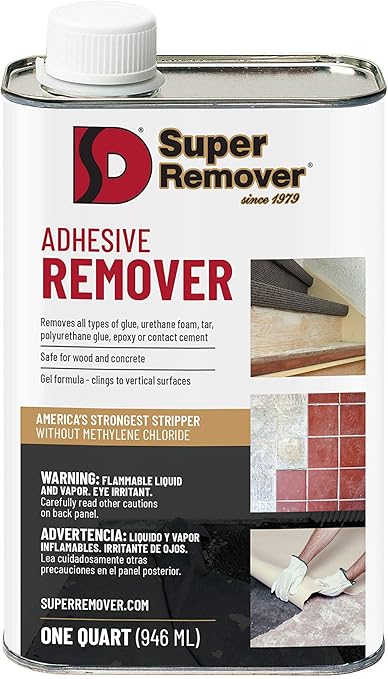 Adhesive Stripper Quart 32oz Super Remover For All Types Of