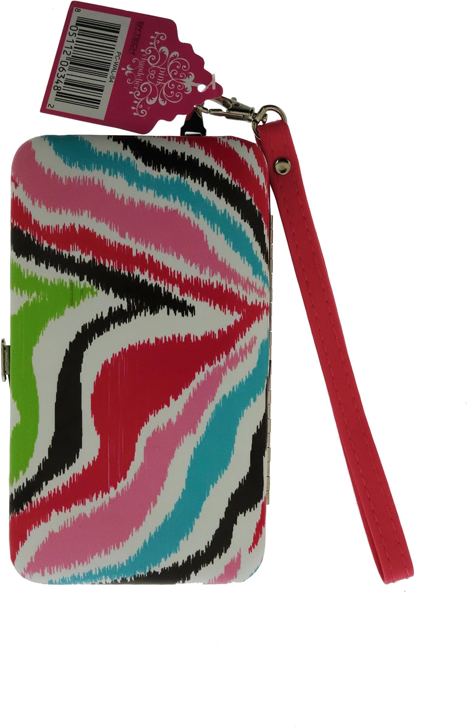 Galaxy S4 Wallet Phone Case with Wrist Strap - Rainbow Zebra Print by Artist Mary Beth Freet