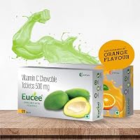Eucee Vitamin C chewable Tablets 500 mg-Immunity-antioxidant-skincare(120 tablets) (Green Mango)