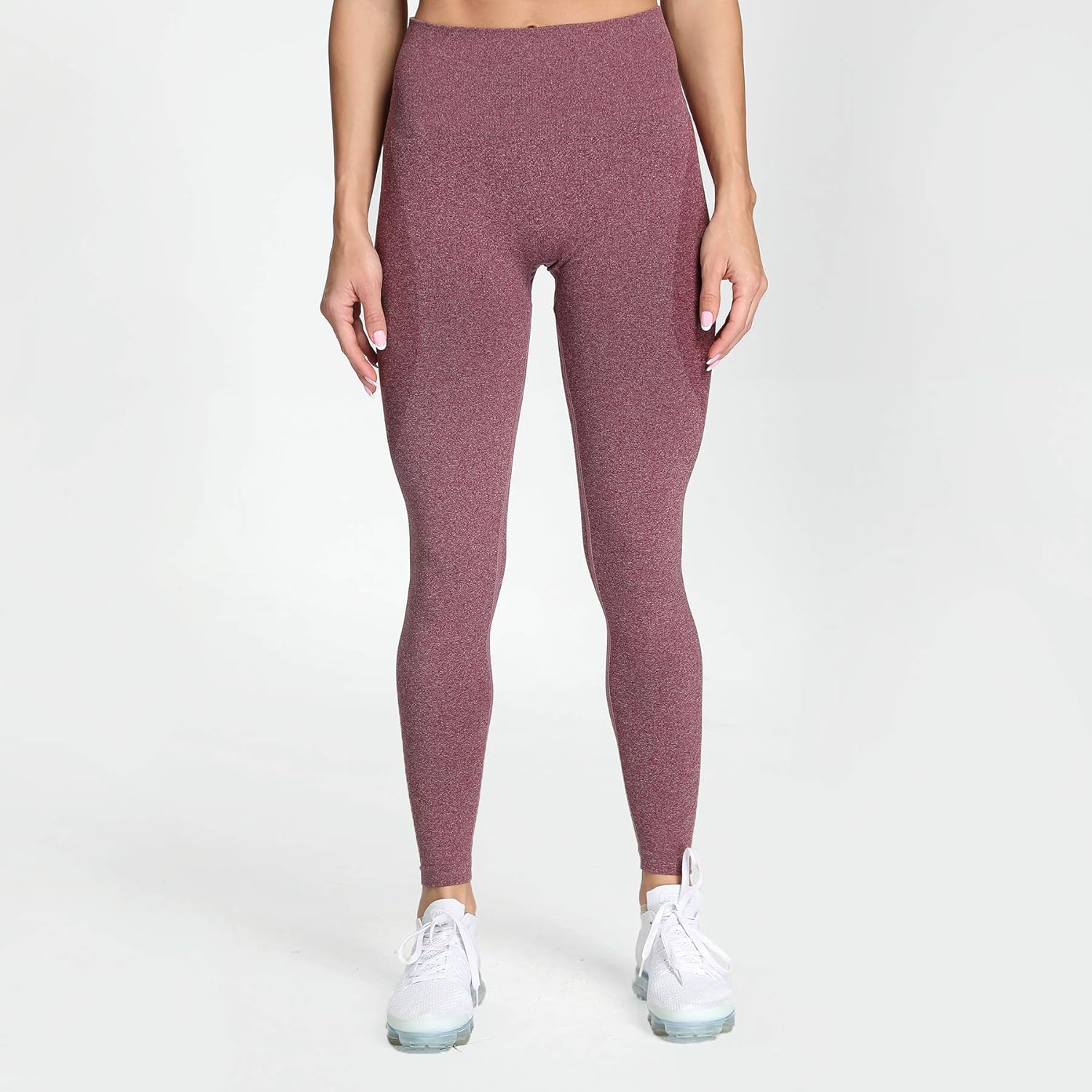 Aoxjox Seamless Leggings for Women Smile Contour High Waist Workout Yoga Pants: Clothing