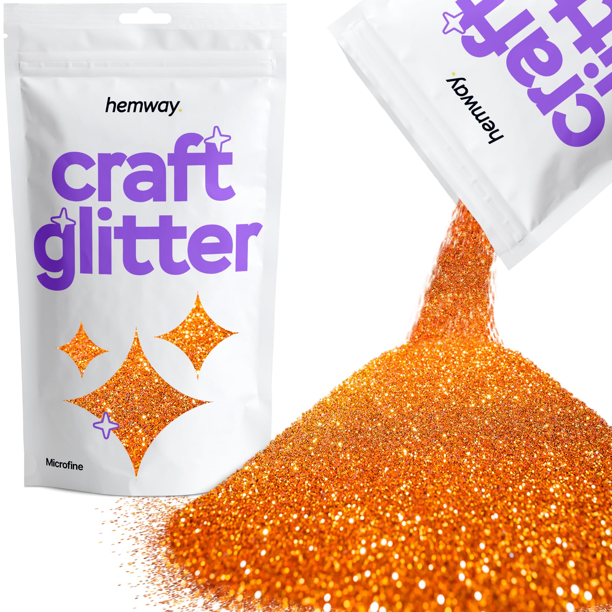 Hemway Craft Glitter Copper 100g Microfine Glitter for Crafts, Resin, Cosmetic, Nail, Face, Body, Festival, Tumblers, Art, Candle, Crafting