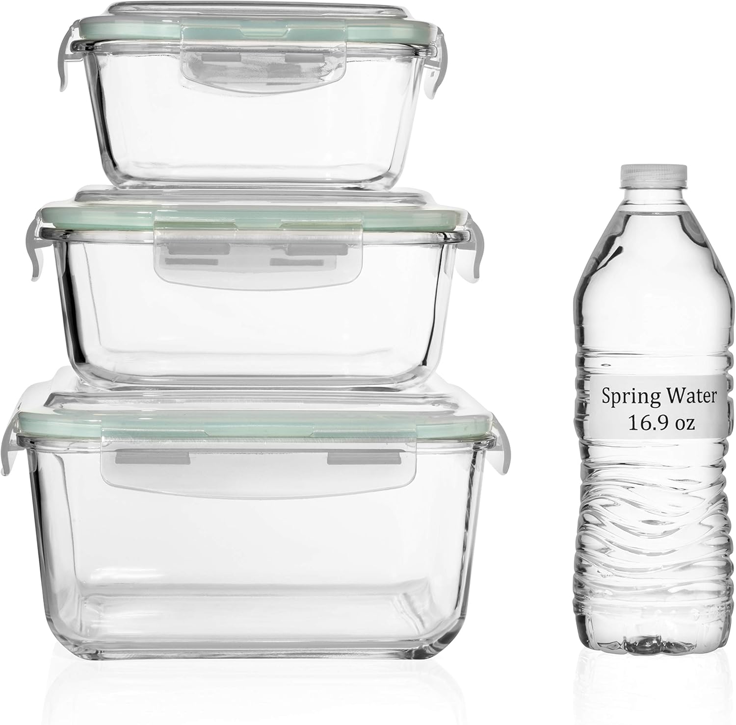 Extra Large Glass Food Storage Containers with Airtight Lid 6 Pc [3
