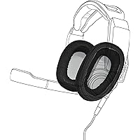 Earpadz Replacement for Sennheiser GSP 500, 550, 600 Headphones Ear Pads, Soft Knit Headphone Cushions (Jerzee, Black, 1 Pair