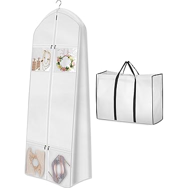 long dress bags amazon Amazon.com: 72" Long Dress Bags for Gowns - Wedding Dress Garment Bag for Dresses - Long Garment Bags for Hanging Clothes & Closet Storage