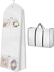 MISSLO Portable 70" Wedding Dress Garment Bag with