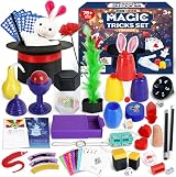 DINORUN Magic Tricks Kit 75+ Tricks Kids Magic Set Hat Wand 24 Props