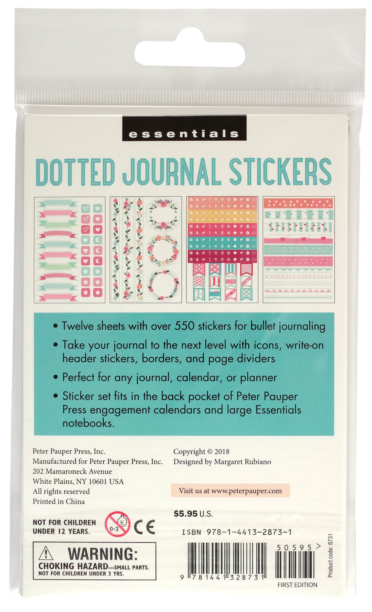 Essentials Planner Stickers for Dotted Journals (Set of 550+ stickers. Great for bullet journaling, weekly planners, and notebooks)