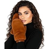 Funky Junque Faux Fur Flip Mittens Womens Warm Convertible Fingerless Gloves