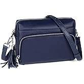 befen Genuine Leather Crossbody Purses for Women Small Crossbody Bags Purse with Built in RFID Blocking Wallet
