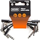 JIM DUNLOP, 1/4-Inch Right Angle MXR Ribbon Patch Cable 3 in|7.6 cm-3 Pack (3PDCPR03)