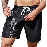 Scotamalone Mens Swim Trunks Swimming Shorts Swimwear Bathing Suits Quick Dry 7 Inch with Mesh Lining