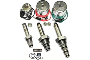 DME Manufacturing, Meyer Valve & Coil Set + Crossover Relief Valve Spring & Seal Kit; for Meyer Snow Plow E47, E57, E60 Pump, Optional 18-8 Stainless Steel Nuts Included